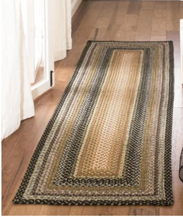 Alfombra runner trenzada estilo casual